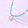 Simple Beaded Shell Pendant Necklace -- YKIIY  CLOTHING