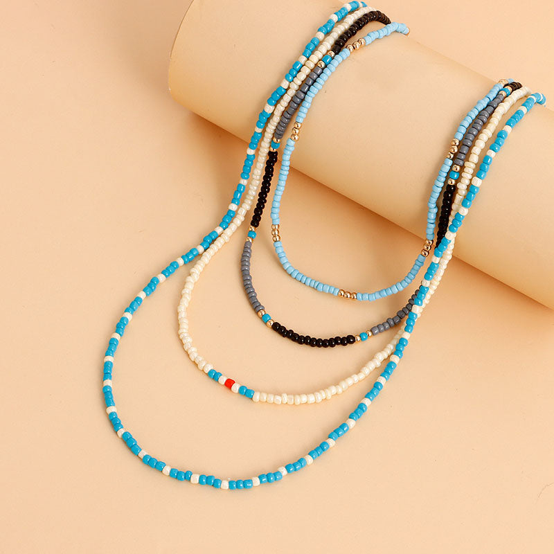 Simple Sweet Beaded Layered Necklace -- YKIIY  CLOTHING