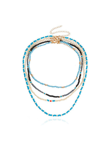 Simple Sweet Beaded Layered Necklace -- YKIIY  CLOTHING