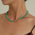 Simple Turquoise Shaped Pearl Necklace -- YKIIY  CLOTHING