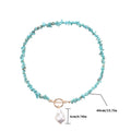 Simple Turquoise Shaped Pearl Necklace -- YKIIY  CLOTHING