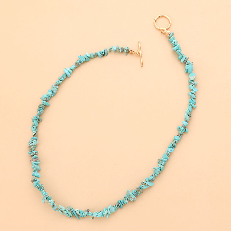 Simple Turquoise Shaped Pearl Necklace -- YKIIY  CLOTHING