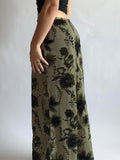 Smudge-dyed Milk Silk High Waist Midi Skirt -- YKIIY  CLOTHING