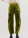 Solid Drawstring Elastic Waist Pants -- YKIIY  CLOTHING