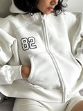 Solid Numbers Kangaroo Pocket Hoodies -- YKIIY  CLOTHING