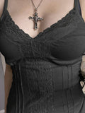 Spaghetti Strap Decorative Lace Camis -- YKIIY  CLOTHING