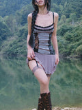 Spaghetti Strap Decorative Lace Mini Dress -- YKIIY  CLOTHING