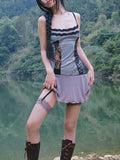 Spaghetti Strap Decorative Lace Mini Dress -- YKIIY  CLOTHING