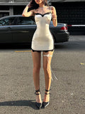 Spaghetti Strap Decorative Lace Mini dress -- YKIIY  CLOTHING