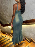 Spaghetti Strap Gradient Maxi Dress -- YKIIY  CLOTHING