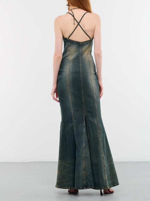 Spaghetti Strap Gradient Maxi Dress -- YKIIY  CLOTHING