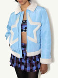 Star Color Block Warm Outwear -- YKIIY  CLOTHING