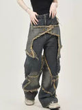 Star Graphic Print Vintage Vibe Style Jeans -- YKIIY  CLOTHING