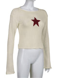 Star Long-sleeved Knite Blouse -- YKIIY  CLOTHING