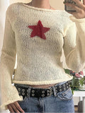 Star Long-sleeved Knite Blouse -- YKIIY  CLOTHING