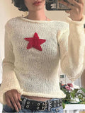 Star Long-sleeved Knite Blouse -- YKIIY  CLOTHING