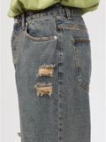 Straight Ripped Wide-leg Jeans -- YKIIY  CLOTHING