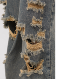 Straight Ripped Wide-leg Jeans -- YKIIY  CLOTHING