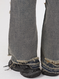 Straight Ripped Wide-leg Jeans -- YKIIY  CLOTHING