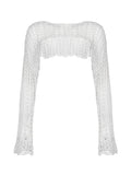 Street Fashion Crochet Bolero Knit Top -- YKIIY  CLOTHING