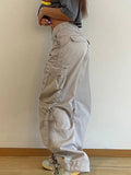 Street Fashion Patch Pocket Baggy Jeans -- YKIIY  CLOTHING