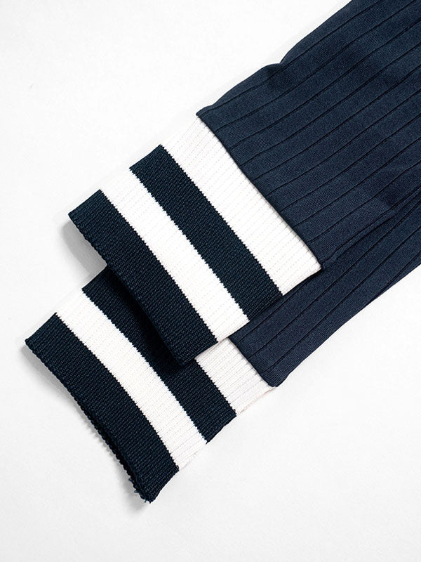 Striped Contrast Trim Two Piece Set -- YKIIY  CLOTHING