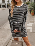 Striped Knitted Cardigan Chanel Style Suit -- YKIIY  CLOTHING