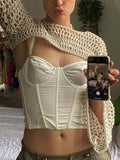 Stylish Long Sleeve Crochet Bolero Knit Top -- YKIIY  CLOTHING