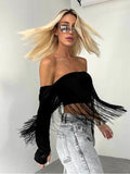 Tassel Tube Top with Party Style -- YKIIY  CLOTHING