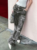 Tie Dye Baggy Pocket Wash Jeans -- YKIIY  CLOTHING