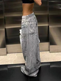 Tie Dye Gradient Wide Leg Washed Jeans -- YKIIY  CLOTHING