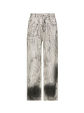 Tie Dye Gradient Wide Leg Washed Jeans -- YKIIY  CLOTHING