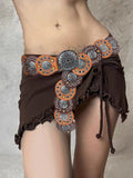 VIntage Hollowed Out Metal Eyelet Belt -- YKIIY  CLOTHING