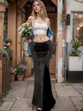 Vintage Back Slit Bodycon Skirt -- YKIIY  CLOTHING