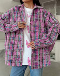 Vintage Checkered Long Sleeve Shirt -- YKIIY  CLOTHING