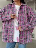 Vintage Checkered Long Sleeve Shirt -- YKIIY  CLOTHING