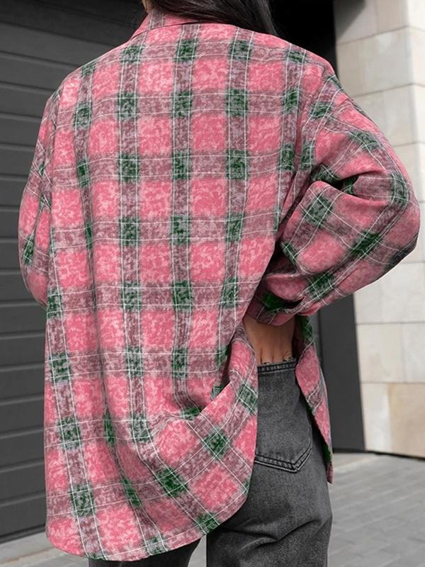 Vintage Checkered Long Sleeve Shirt -- YKIIY  CLOTHING