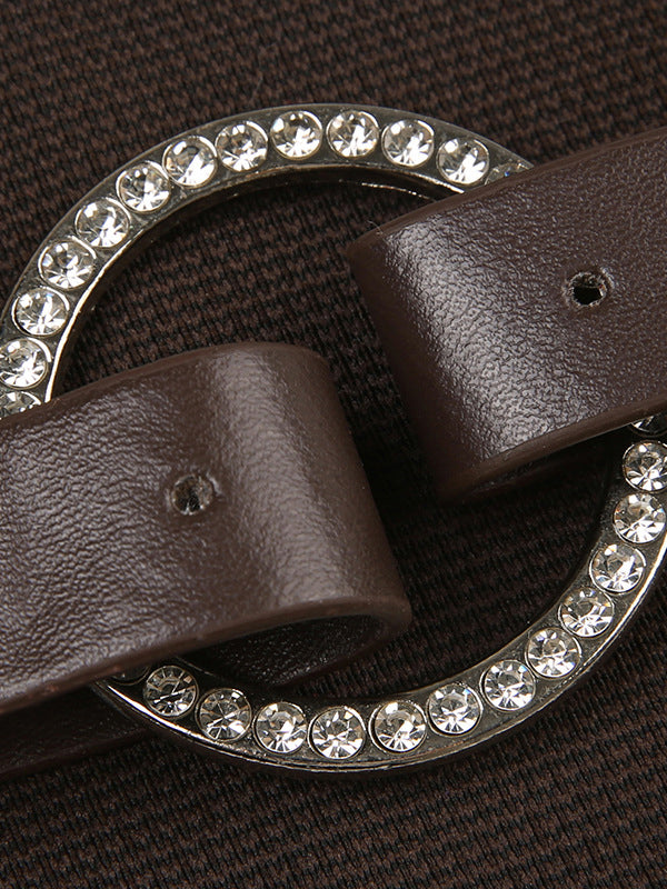 Vintage Diamond Buckle Wide Belt -- YKIIY  CLOTHING