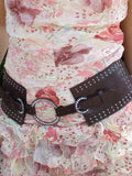 Vintage Diamond Buckle Wide Belt -- YKIIY  CLOTHING