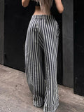 Vintage Striped Wide Leg Pants -- YKIIY  CLOTHING