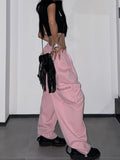 Vintage Wide Leg Drawstring Cargo Pants -- YKIIY  CLOTHING