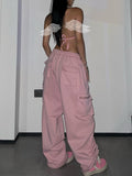 Vintage Wide Leg Drawstring Cargo Pants -- YKIIY  CLOTHING