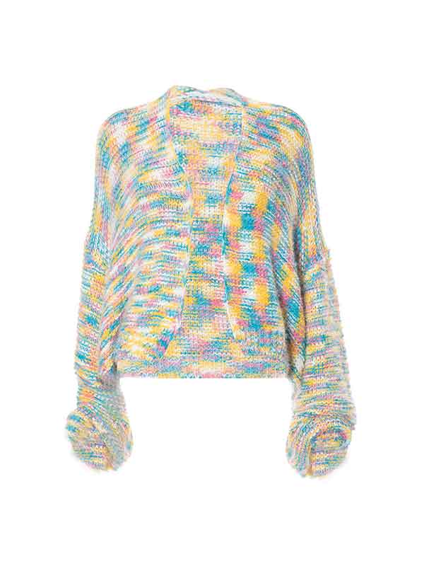 Warm Colorful Rainbow Cardigan -- YKIIY  CLOTHING