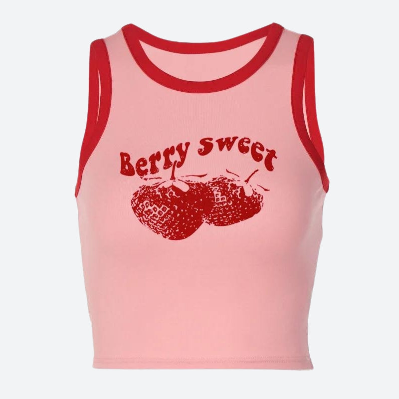 Y2K Berry Sweet Crop Top -- YKIIY  CLOTHING