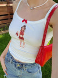 Y2K Cartoon Spaghetti Strap Camis -- YKIIY  CLOTHING