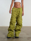 Y2K Drawstring Wide Leg Pants -- YKIIY  CLOTHING