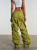 Y2K Drawstring Wide Leg Pants -- YKIIY  CLOTHING