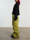 Y2K Drawstring Wide Leg Pants -- YKIIY  CLOTHING