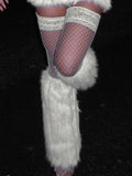 Y2K Faux Fur Straight Leg Warmer -- YKIIY  CLOTHING