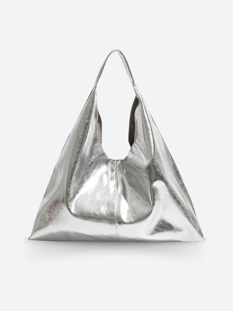 Y2K Faux Patent Leather Hobo Bag